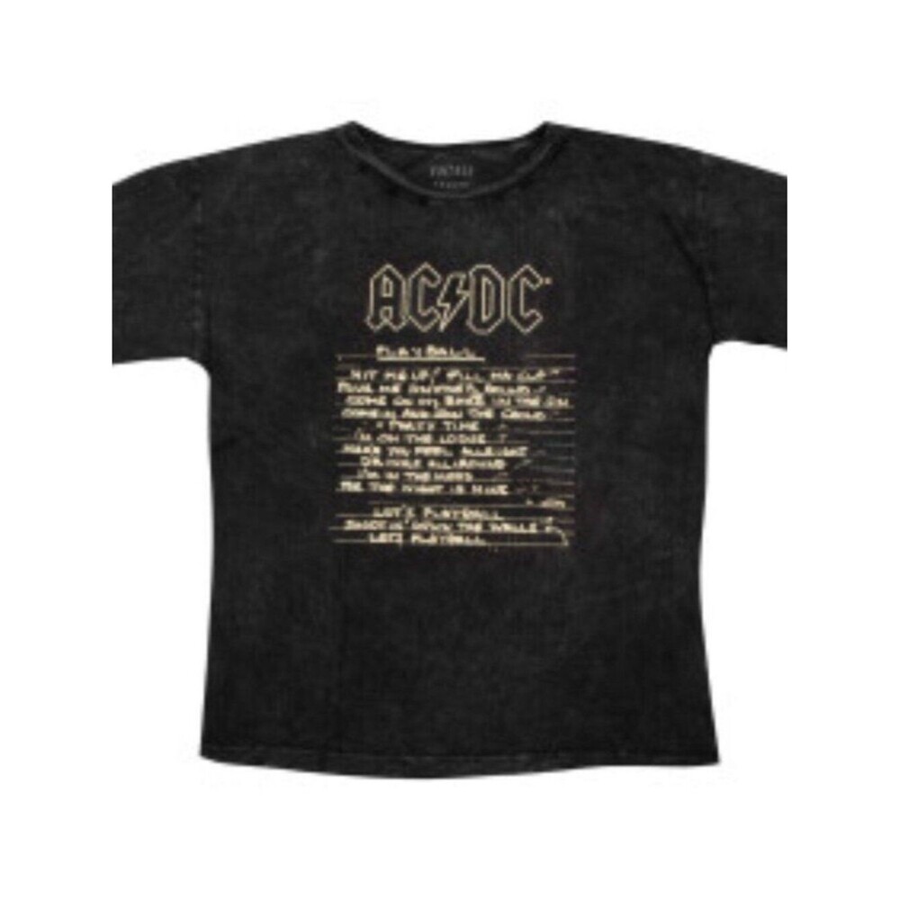Brand New AC/DC Playball Lyrics Charcoal T-Shirt Unisex
